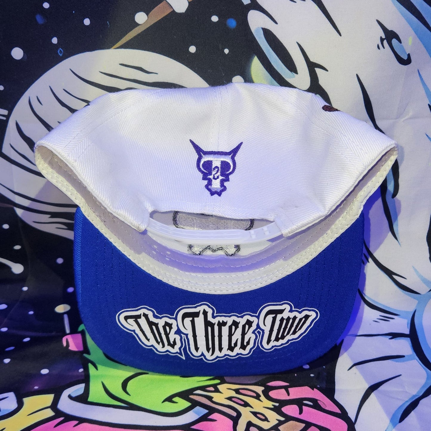 Gorra Plana Abierta 6 Paneles | BLESSBOY - SANDWICH BLANCA - AZUL