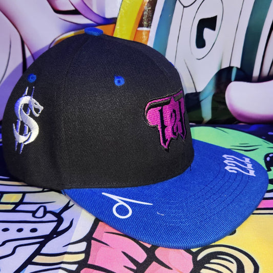 Gorra Plana Abierta 6 Paneles | GREEN ORACLE - SANDWICH NEGRO - AZUL