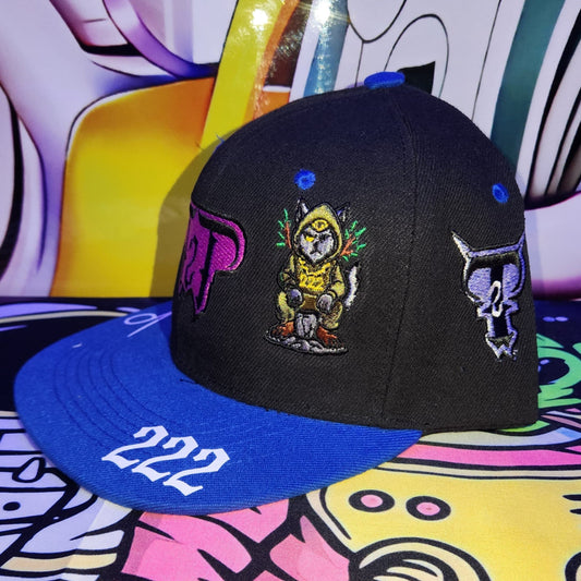 Gorra Plana Abierta 6 Paneles | GREEN ORACLE - SANDWICH NEGRO - AZUL
