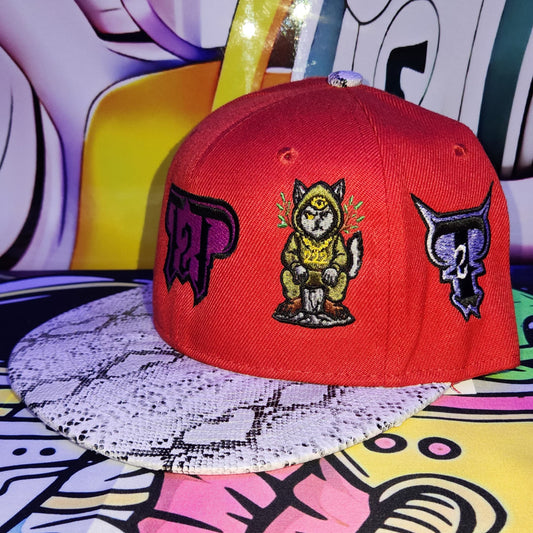 Gorra Plana Abierta 6 Paneles | GREEN ORACLE - ROJA SERPIENTE