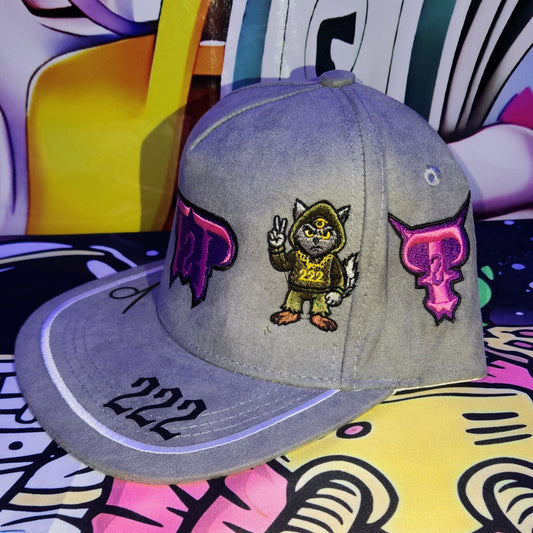 Gorra Plana Abierta 6 Paneles | PEACEBURN - GRIS CLARO REFLECTIVA