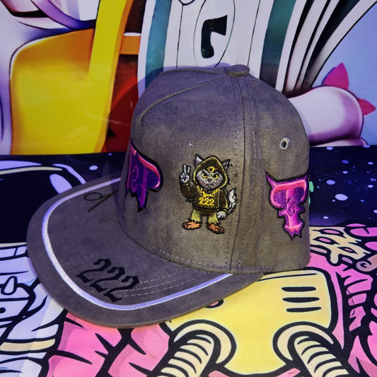 Gorra Plana Abierta 6 Paneles | PEACEBURN - GRIS OSCURO REFLECTIVA
