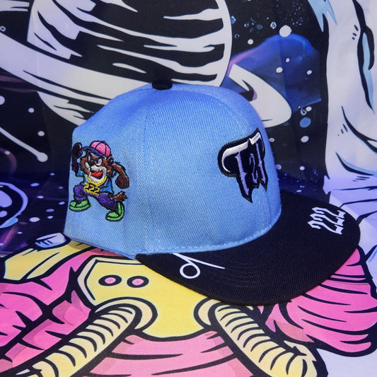 Gorra Plana Abierta 6 Paneles | BLACKCORE - SANDWICH AZUL - NEGRA